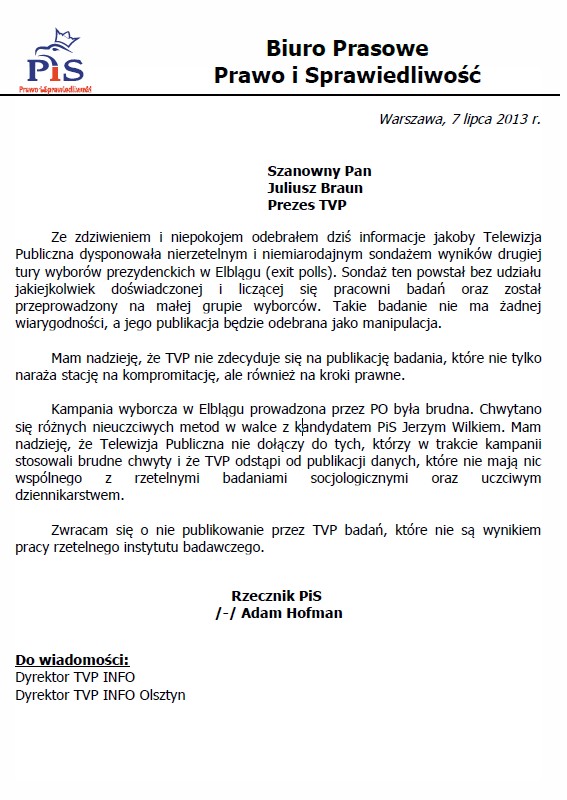 PiS pismo