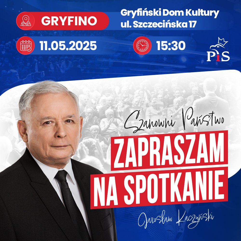 Polityczny plan niedzieli: Kaczyński w Gryfinie, Trzaskowski w Płocku, Nawrocki w Kielcach, Hołownia z Kosiniakiem w Małopolsce