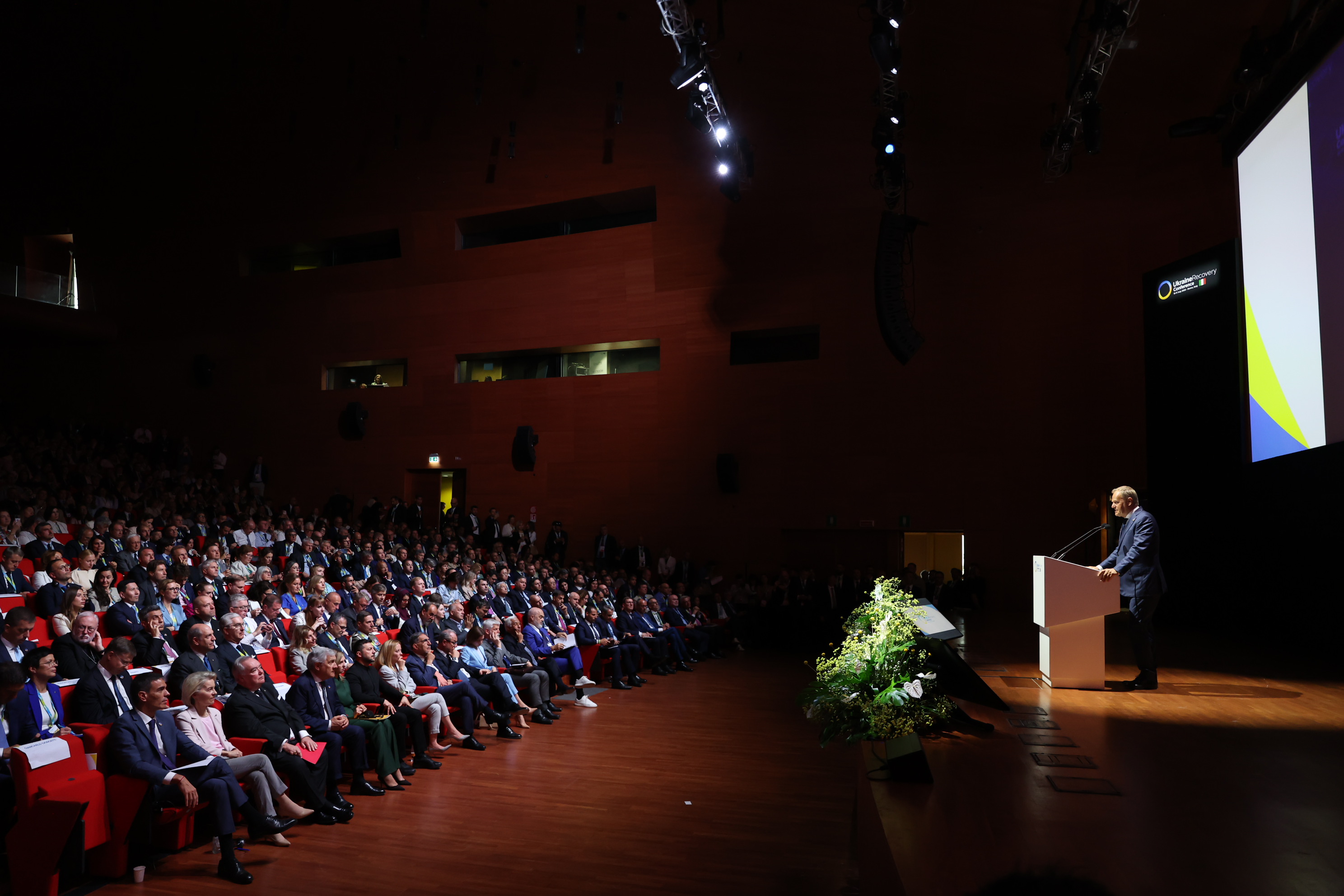"This is not a war fought only over Ukraine." Tusk at the conference in Rome